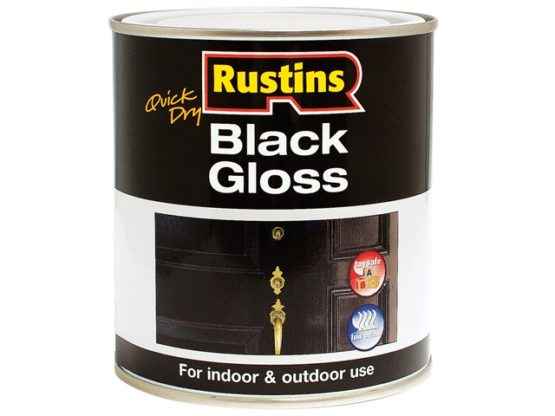 Gloss Paint Water Based Black 1 Litre