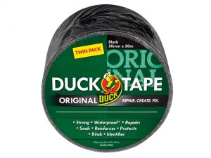 Duck Tape® Original 50mm x 50m Black (2 Pack)