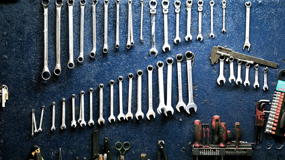 A collection of tool hire equipment